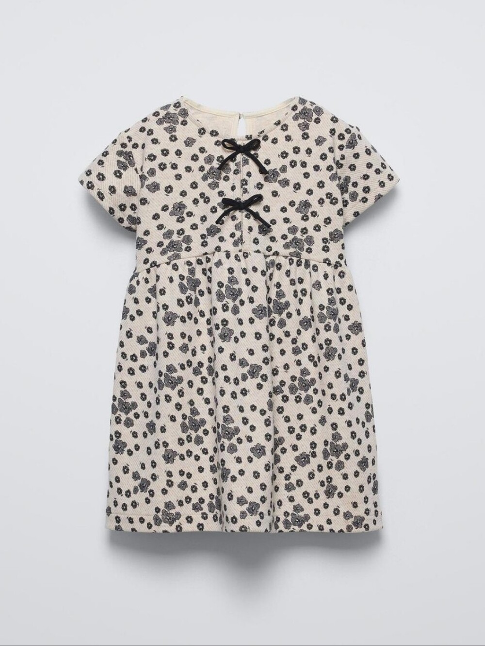 Girls Printed Herringbone Dress